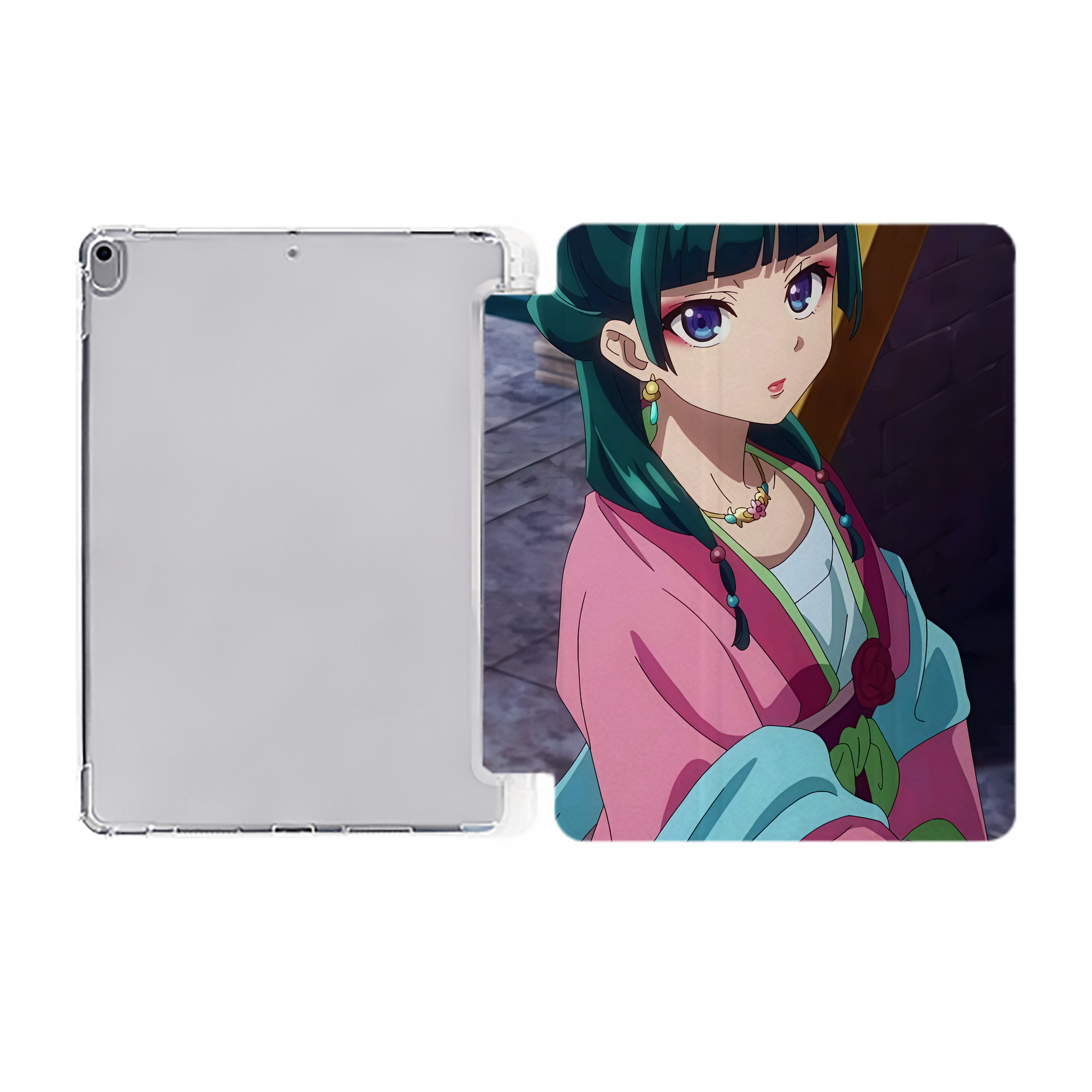 （画像用） 薬屋のひとりごと The Apothecary Diaries IPad ケース ペン収納付き 三つ折りスタンド PUレザー×シリコン 対応機種9.5/10.5/10.9インチ